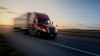 Freight truck on highway