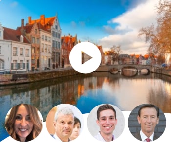 Idyllic riverside town in Belgium