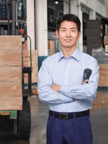 Worker in warehouse