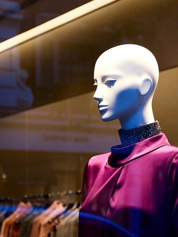 High fashion apparel mannequin in department store