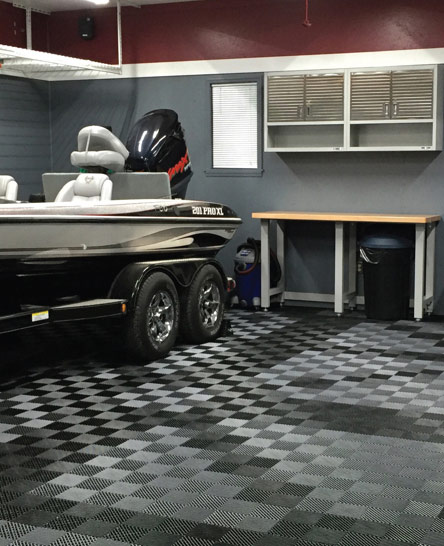 Awesome flooring in dream garage