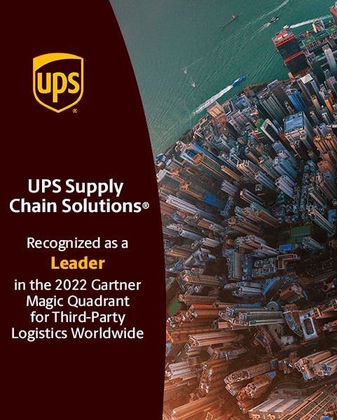 UPS Supply Chain Solutions<sup>®</sup> Recognized as a Leader in the 2022 Gartner Magic Quadrant for Third-Party Logistics Worldwide