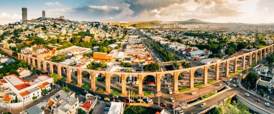 Santiago de Queretaro Aqueduct in Mexico