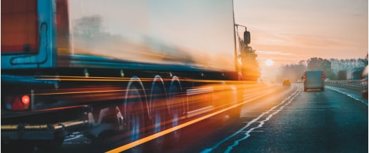 Freight truck on highway